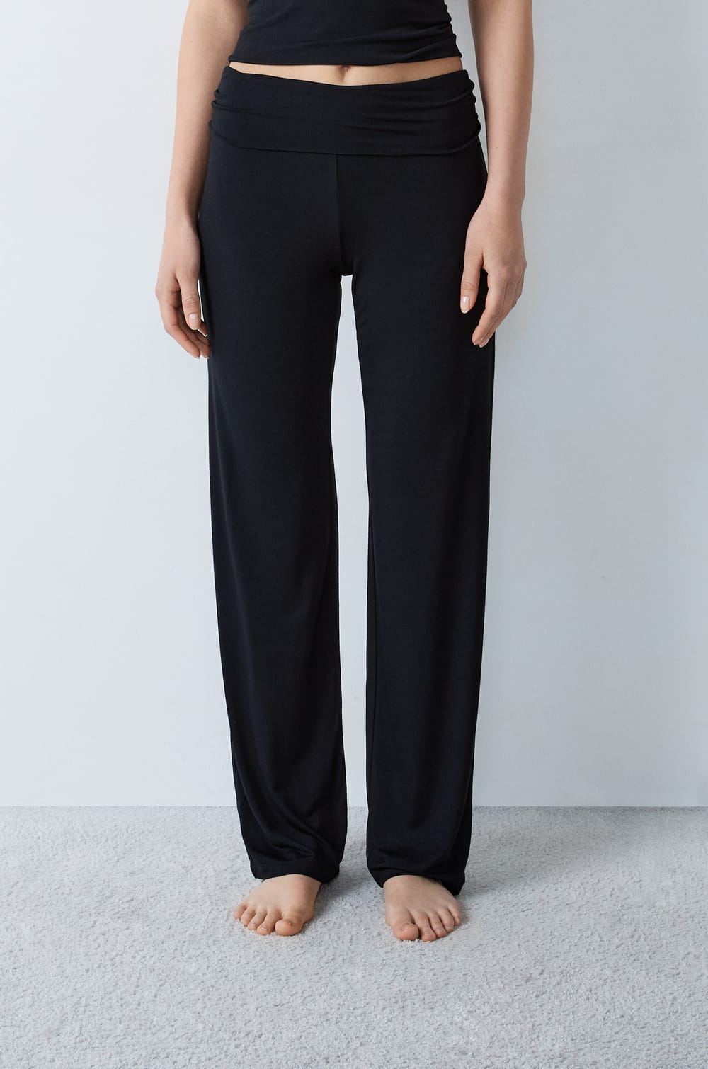 Pantalon de pyjama large en modal;${refinementColor}