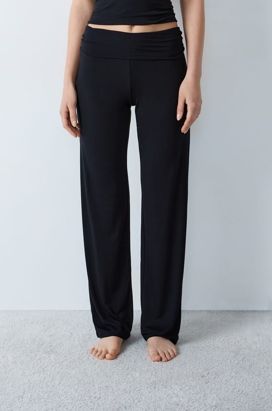 Wide Modal Pyjama Trousers;${refinementColor}