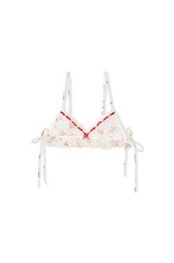 Soutien-gorge brassi&egrave;re en tulle &agrave; motifs;${refinementColor}