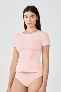 Short-sleeved microfiber T-shirt;${refinementColor}