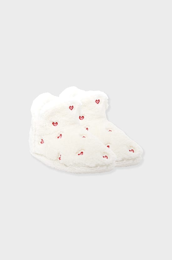 Faux Fur Patterned Ankle Boot Slippers;${refinementColor}