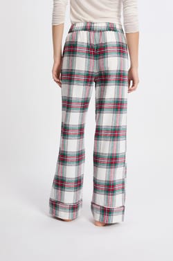 Plaid Cotton Pajama Pants;${refinementColor}