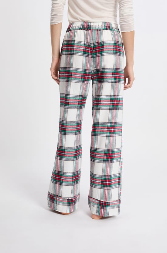 Pantalon de pyjama à carreaux en coton;${refinementColor}