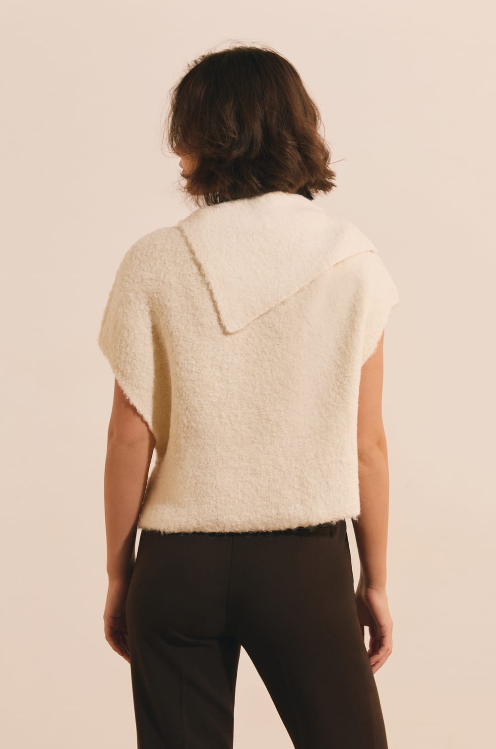 Top &agrave; col foulard avec laine;${refinementColor}