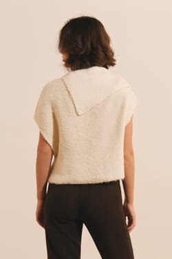 Top &agrave; col foulard avec laine;${refinementColor}