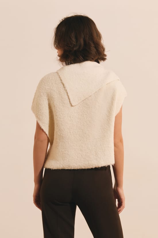 Top &agrave; col foulard avec laine;${refinementColor}