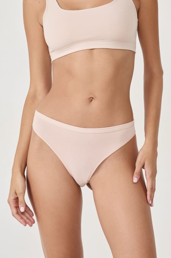 Tanga en coton;${refinementColor}