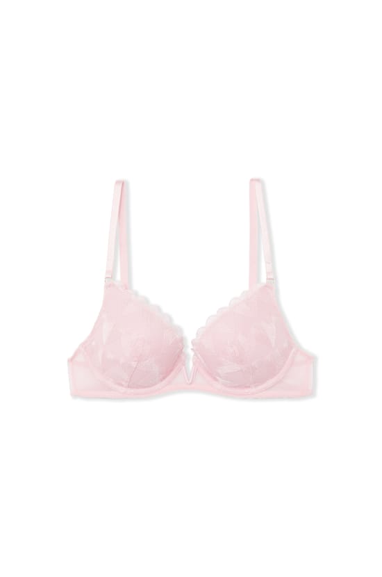 Soutien-gorge N.2 - Push-up plongeant &agrave; broderie c&oelig;urs;${refinementColor}