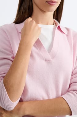 Cashmere Polo Neck Sweater;${refinementColor}