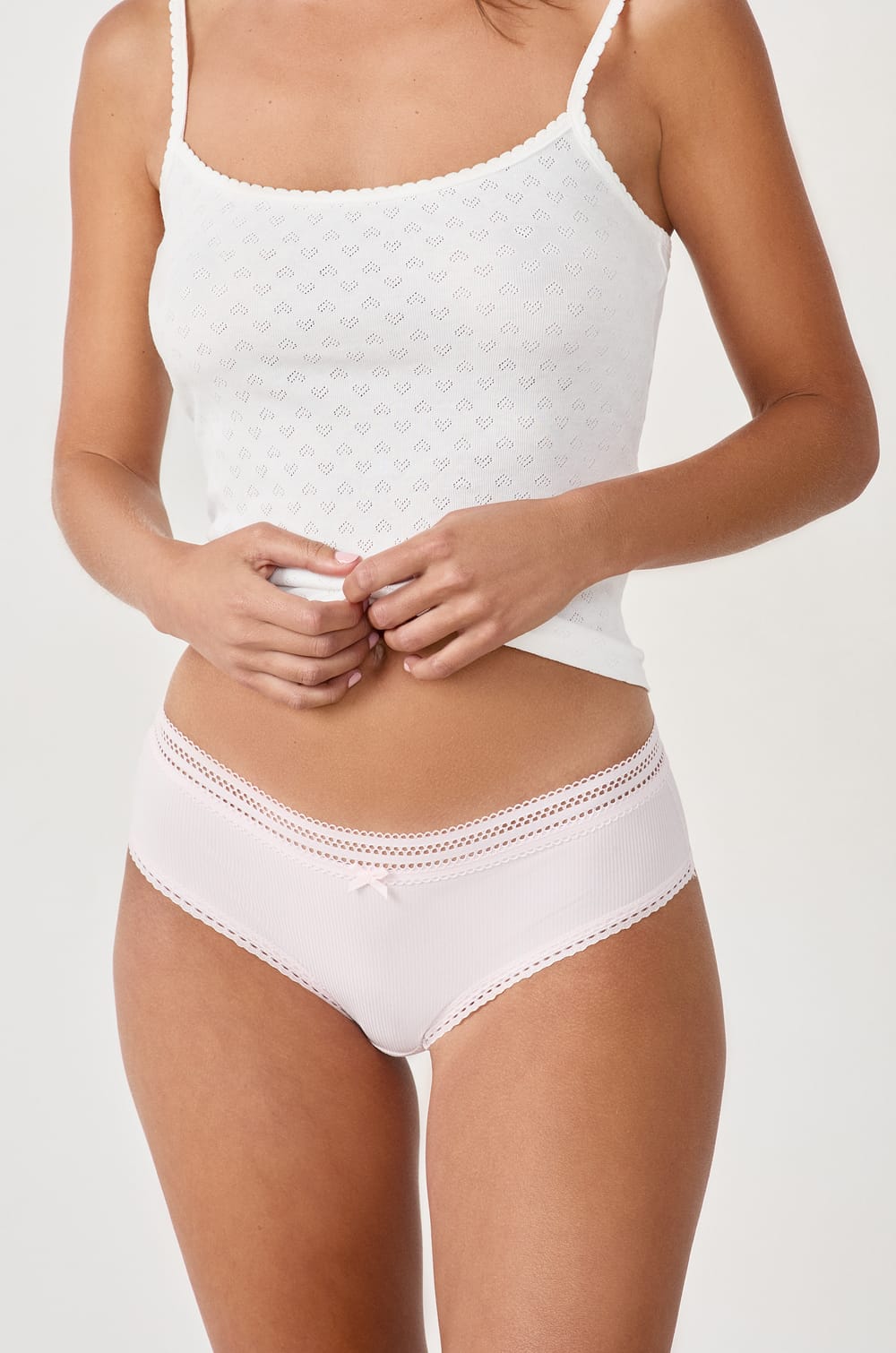 Microfibre Boyshort with Lace Details;${refinementColor}