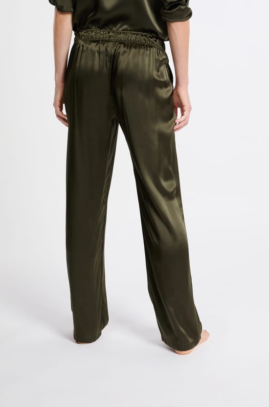 Pantalon de pyjama en soie;${refinementColor}