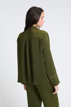 Chemise de pyjama satiné à imprimés;${refinementColor}