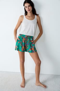 Short de pyjama imprimé;${refinementColor}
