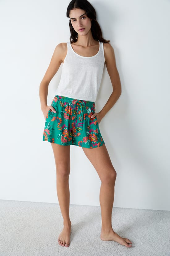 Short de pyjama imprimé;${refinementColor}