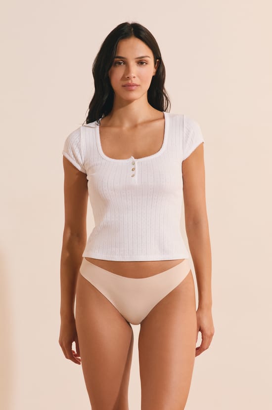 Cotton Seamless Tanga;${refinementColor}