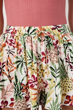 Printed Pajama Shorts;${refinementColor}