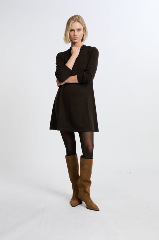 Robe à manches longues avec laine;${refinementColor}