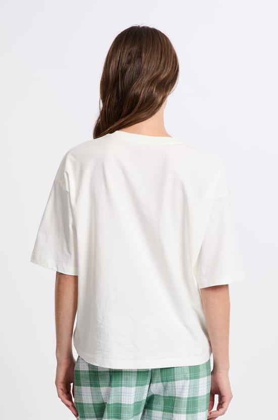 T-shirt de pyjama manches courtes en coton;${refinementColor}