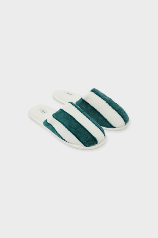 Chaussons mules à rayures;${refinementColor}
