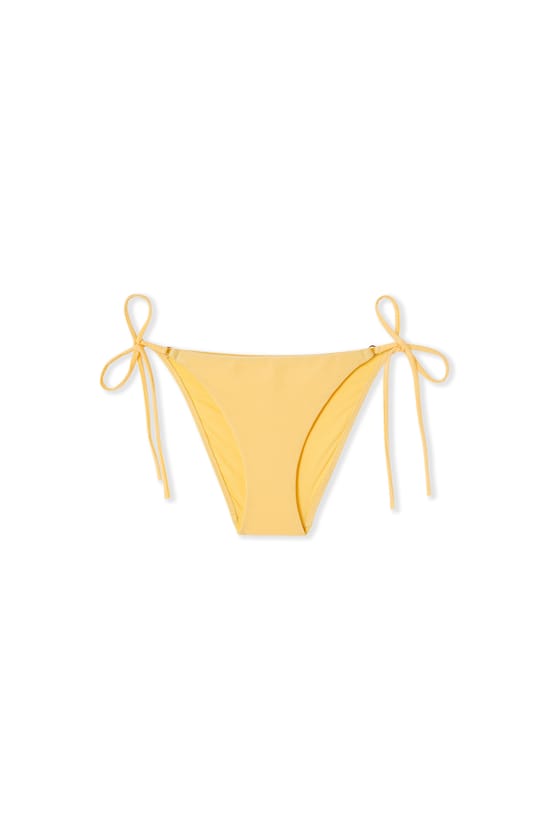 Bas de maillot de bain bikini &agrave; nouer satin&eacute;;${refinementColor}