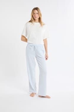 Pantalon de pyjama à carreaux en coton;${refinementColor}
