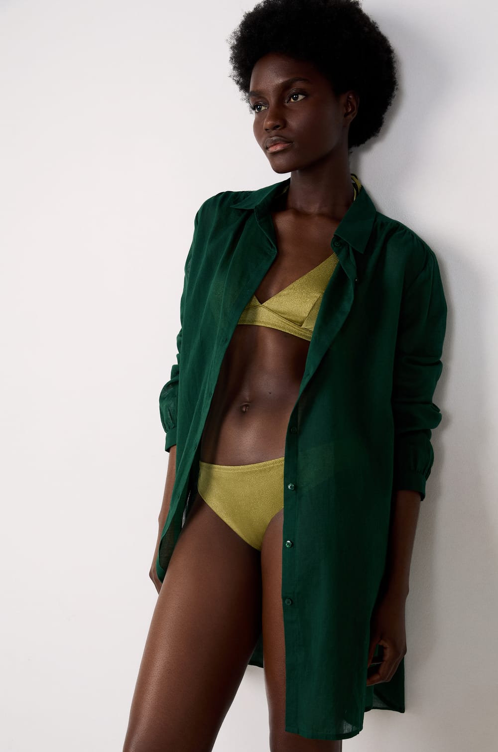 Robe chemise de plage;${refinementColor}