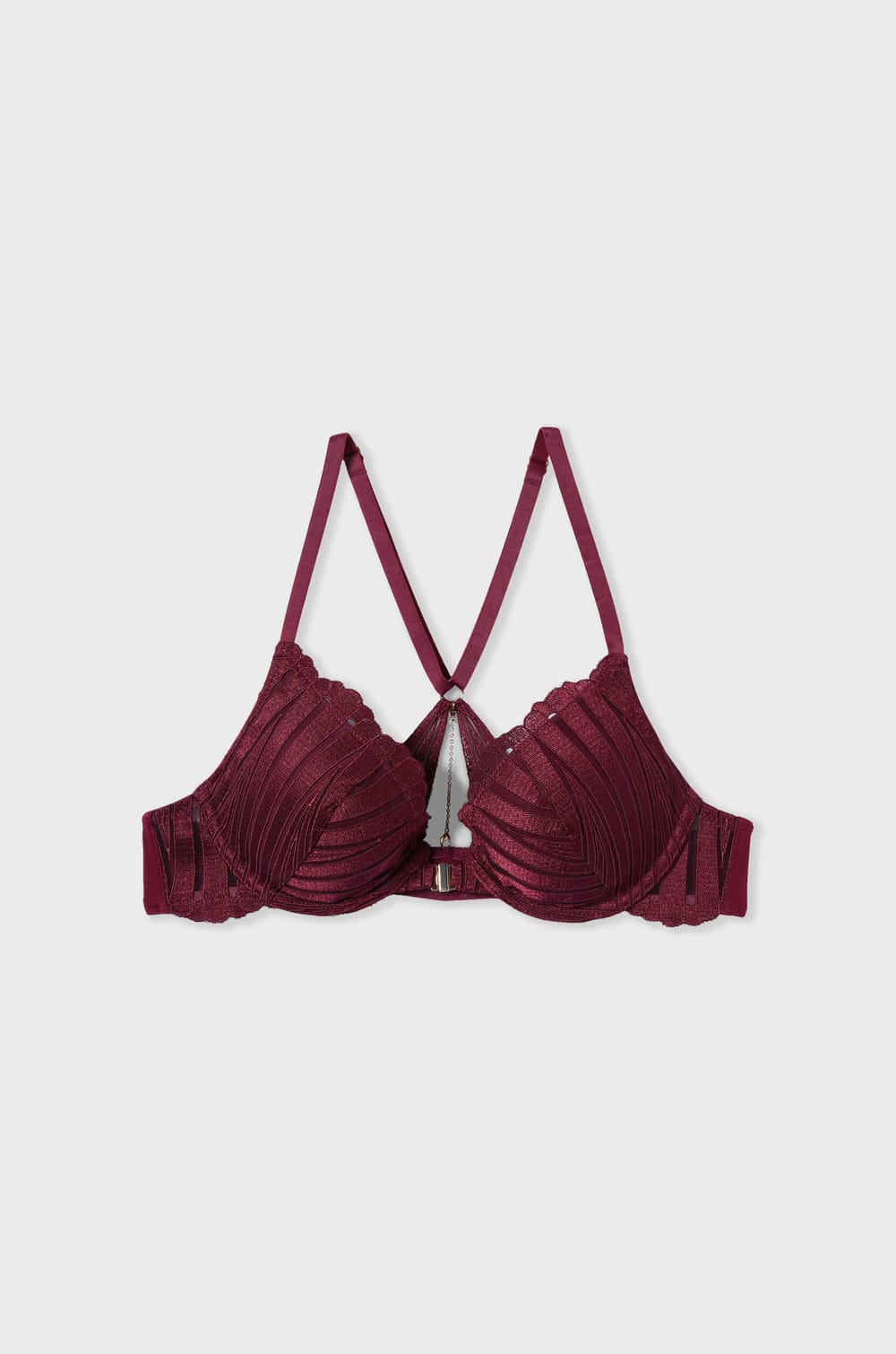 Bra No. 2 - The Plunge Push-Up with Jewel Details;${refinementColor}