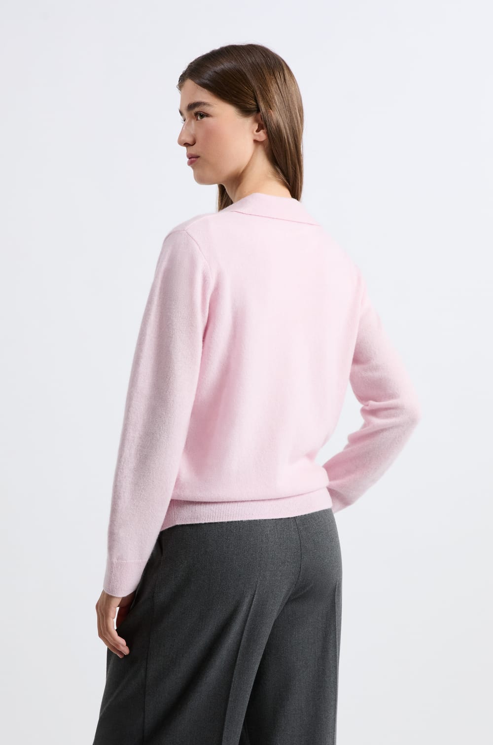 Pull col polo en cachemire;${refinementColor}