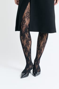 Collant transparent &agrave; motifs;${refinementColor}
