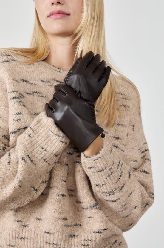 Faux Leather Effect Gloves;${refinementColor}