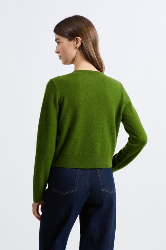 Pull cardigan avec boutons en cachemire;${refinementColor}