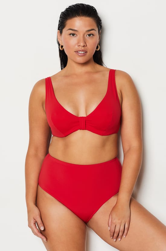 Underwired Triangle Bikini Top;${refinementColor}