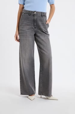 Jean large en coton;${refinementColor}