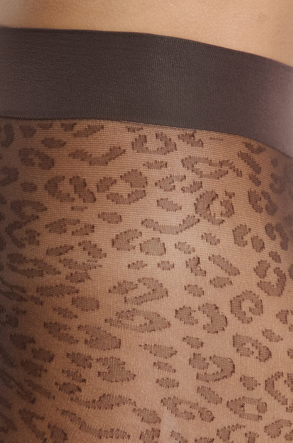 Transparente Strumpfhose mit Print - 30D;${refinementColor}