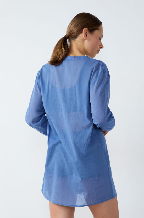 Chemise de nuit en coton détails broderie;${refinementColor}