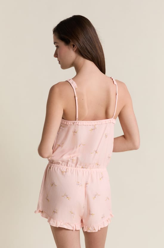 Combishort &agrave; bretelles avec motifs;${refinementColor}