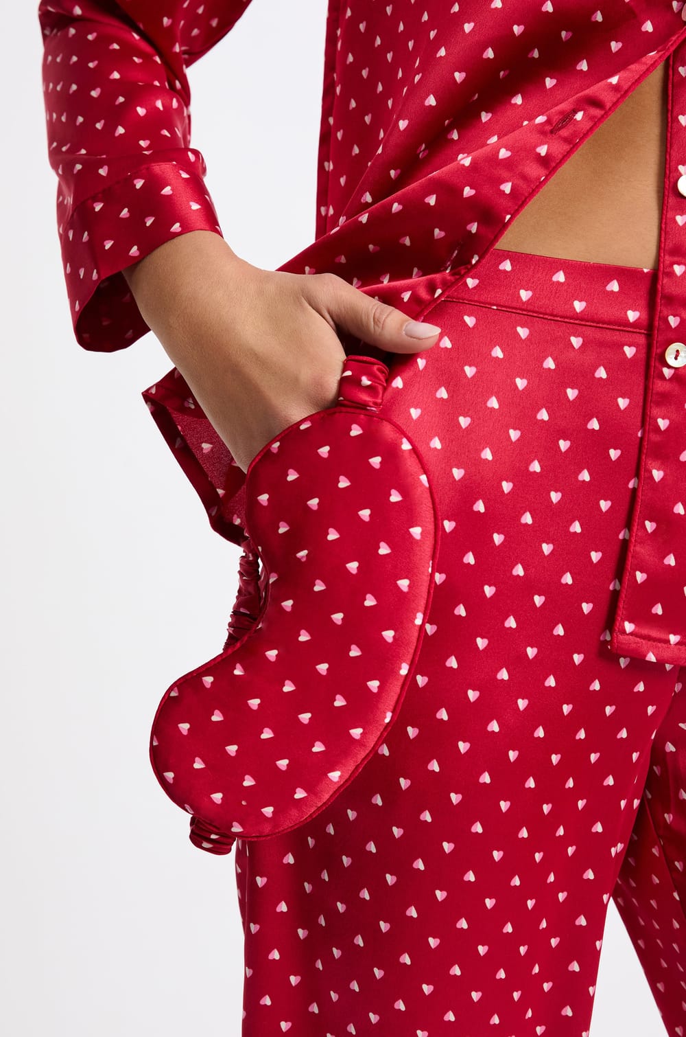 2-Piece Pyjama Set with Patterns and Mask;${refinementColor}