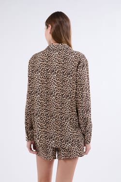 Chemise de pyjama à manches longues à motifs;${refinementColor}