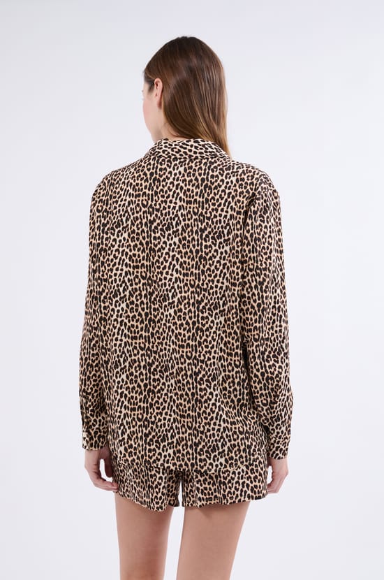 Chemise de pyjama à manches longues à motifs;${refinementColor}