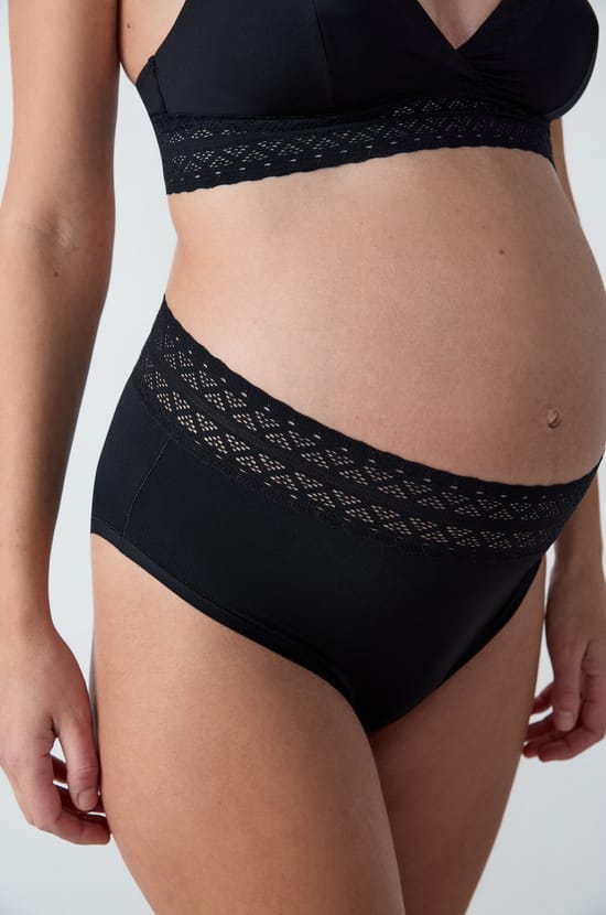 Culotte midi de maternité détails dentelle;${refinementColor}
