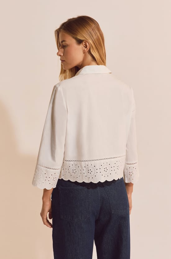 Chemise avec broderie en coton;${refinementColor}