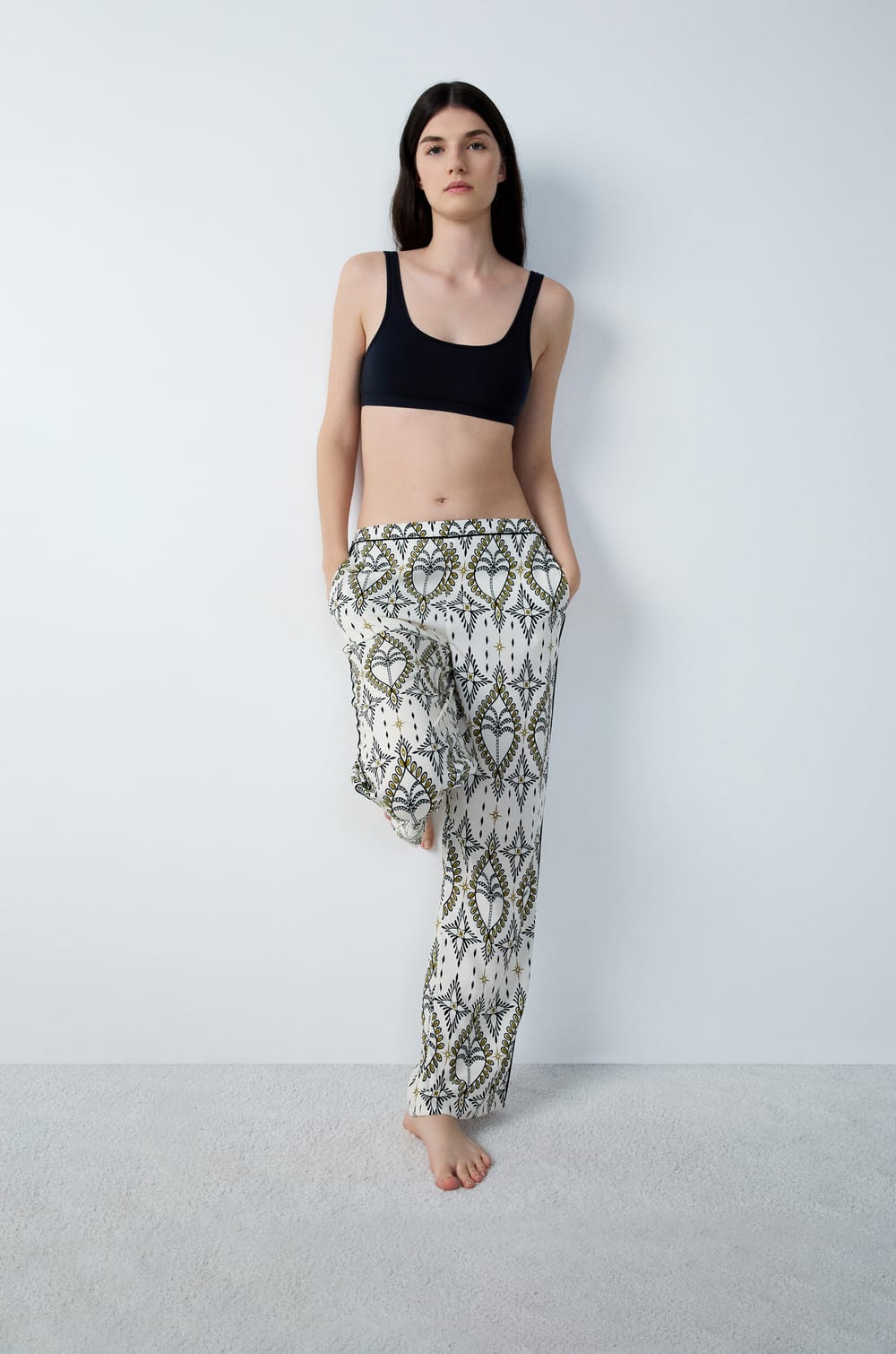 Printed Pyjama Bottoms;${refinementColor}