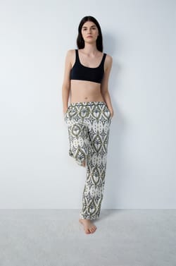 Printed Pyjama Bottoms;${refinementColor}