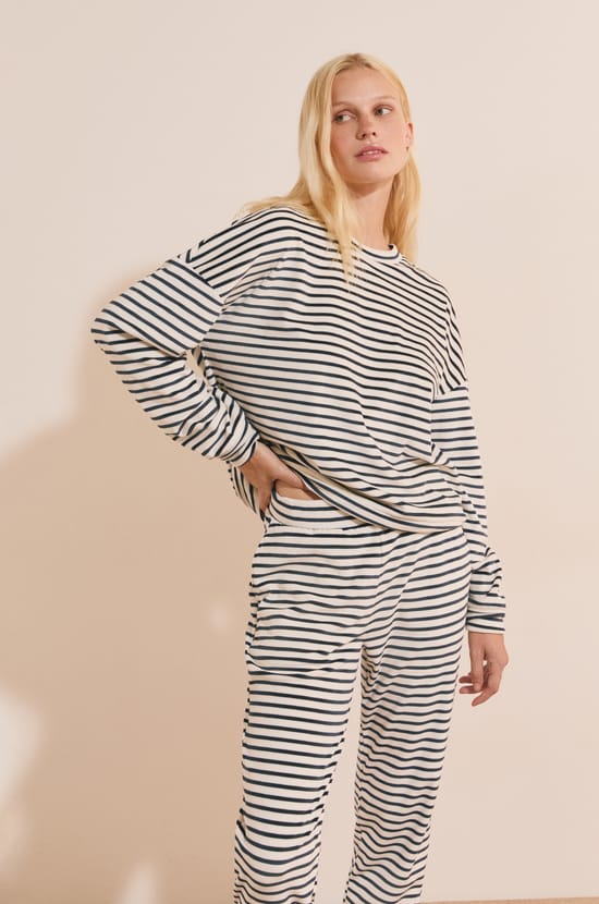 Ensemble de pyjama 2 pi&egrave;ces &agrave; rayures;${refinementColor}