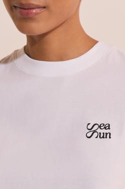 T-shirt de pyjama en coton &agrave; inscription "sea sun;${refinementColor}