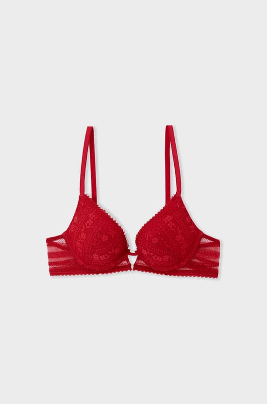 Soutien-gorge N.2 - Le push-up plongeant en dentelle;${refinementColor}