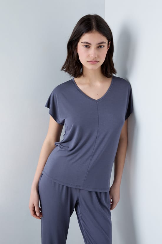 Top manches courtes uni;${refinementColor}