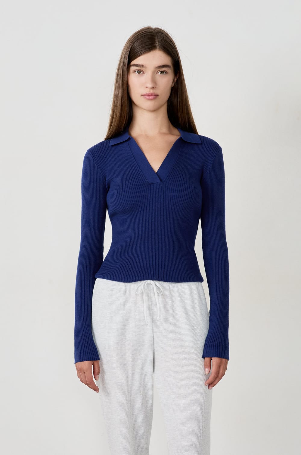 Polo manches longues;${refinementColor}