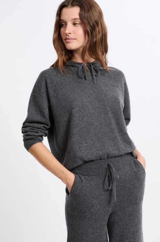 Pull à capuche en cachemire;${refinementColor}
