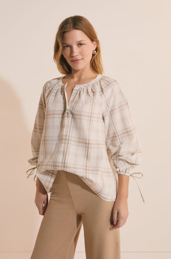 Chemise &agrave; motifs en coton;${refinementColor}